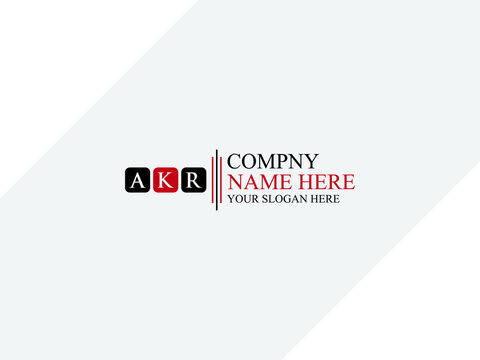Initials AKR letter logo icon vector for al kind of use