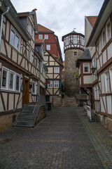Fototapeta na wymiar Village impression from the hessia town called Lauterbach