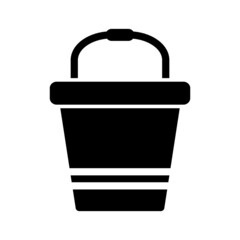 Plastic bucket icon. Simple illustration of plastic bucket vector icon for web design isolated on white background
