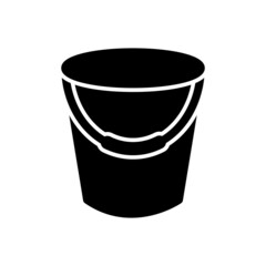 Plastic bucket icon. Simple illustration of plastic bucket vector icon for web design isolated on white background