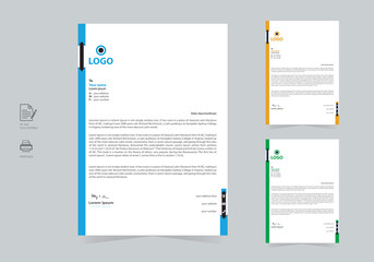 Modern Business Letterhead Template Free Vector Design