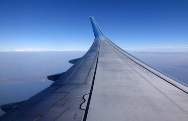 Blick aus einem Flugzeug