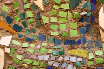 pattern of colored stone mosaic
