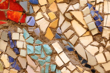 pattern of colored stone mosaic