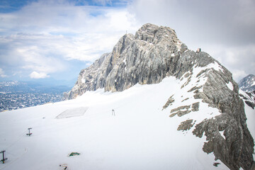 view from dachstein, austrian alps, austria, styria, snow, mountains
