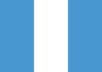 Bandera de Guatemala en azul y blanco