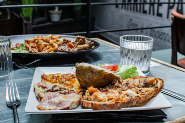 Food at the restaurant