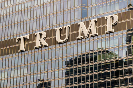 Trump International Hotel and Tower Chicago. Named for developer Donald Trump, and reaches a height of 1,388 feet.