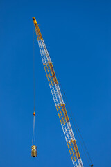 Shot of a Crane Boom Hook 