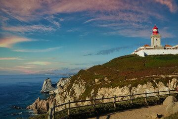 Fototapeta na wymiar Cabo da Roca (Portugal), westernmost point of the European continent