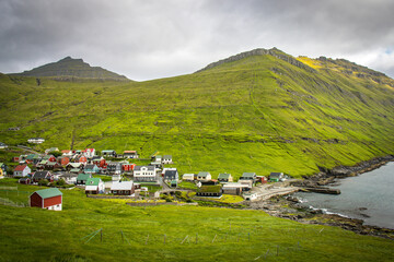 funningur, village on faroe islands, eysturoy, north atlantic europe © Andrea Aigner