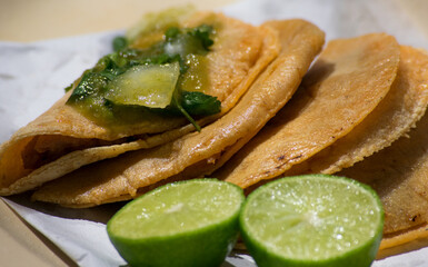 Typical food in Mexico known as taco de canasta