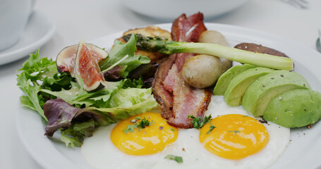 All day breakfast in coffee shop