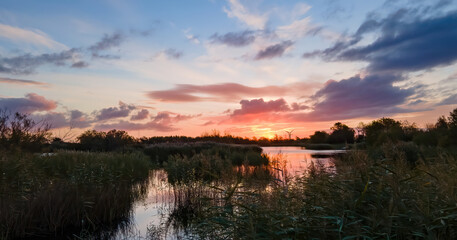 Sunrise on the lake. 