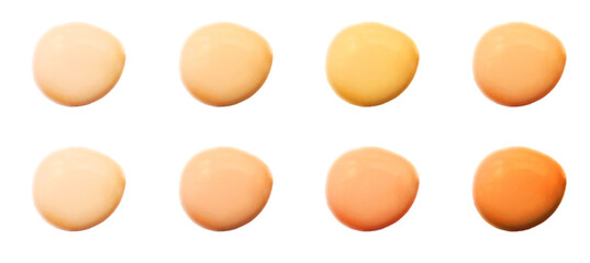 Cosmetics foundation on white background isolate. Selective focus.