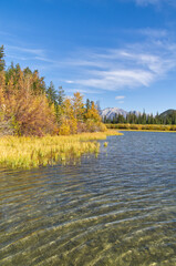 Vermillion Lakes on a Sunny Autumn Day