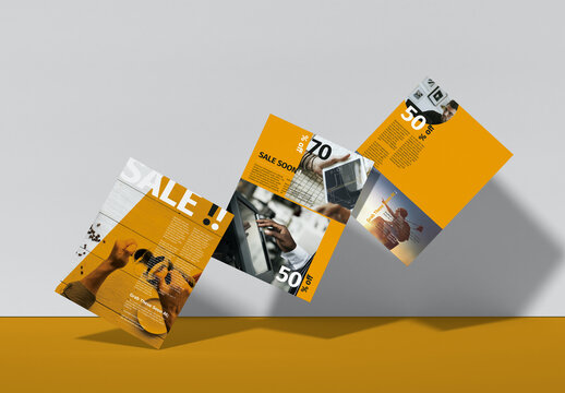 Flyer Template with Orange Accent