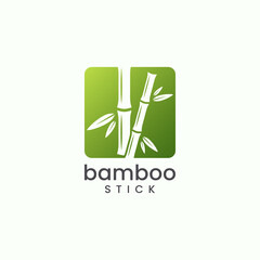 bamboo stick logo on white design background