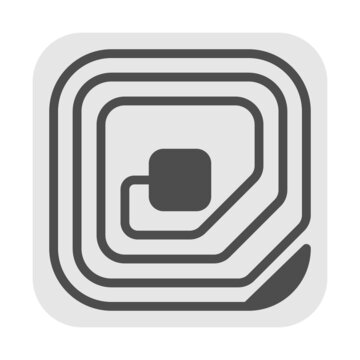 Radio Frequency Identification RFID Tag Icon.