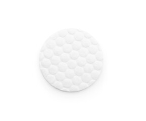 Clean cotton pad on white background