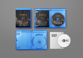 Blue DVD Case Mockup