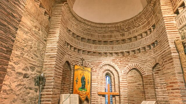 Bragan&ccedil;a, Mosteiro de Castro de Avel&atilde;s, interior do absidiolo, arquitectura rom&acirc;nica mudejar