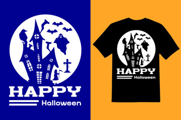 t-shirt design Happy Halloween
