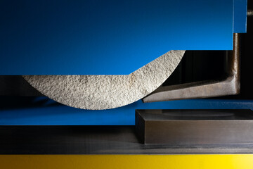 Abrasive emery for sharpening tools close up