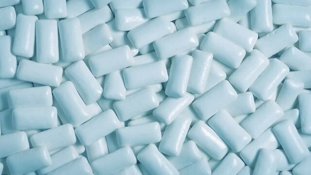 Pile Of Chewing Gum Pieces Rotating