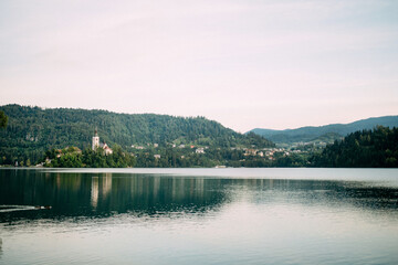 lake and mountains