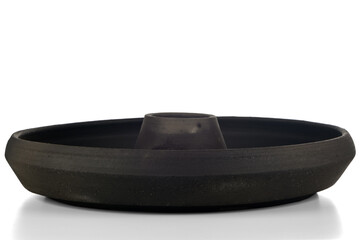 Modern design black ceramic fruit bowl