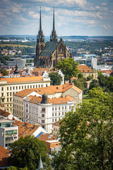 Obraz premium view over brno, czech repbulic, czech, europe, moravia