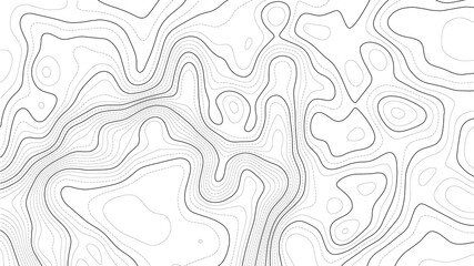 Topographic map background. Geographic line map with elevation assignments. Contour background geographic grid. Vector illustration.