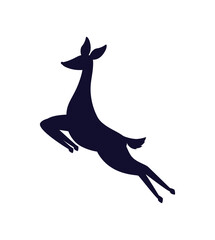 jumping deer illustration