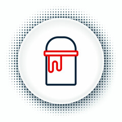 Line Paint bucket icon isolated on white background. Colorful outline concept. Vector