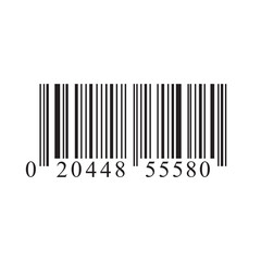 Bar code icon isolated on white background. Trendy bar code concept for web site, app, label and sticker. Bar code vector illustration