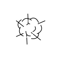 Explosion icon isolated on white background. Trendy explosion icon in flat style. Explosion icon template for app, ui and logo, vector illustration