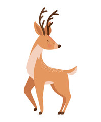 brown reindeer illustration