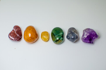 Gemstones on white 