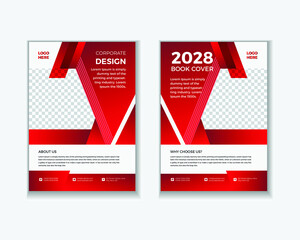 Creative modern and professional layout corporate book cover design template in a4.