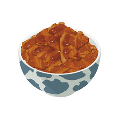 イラスト素材：牛丼