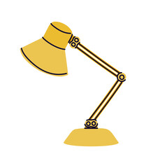 yellow desk lamp