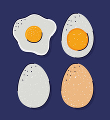 four nice eggs