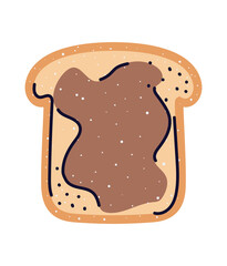 bread with chocolate spread