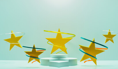 Star of David mock up for product display 