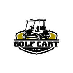 golf cart logo isolated vector	