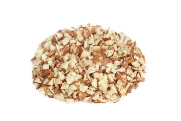 Almonds nut isolated on white background.
