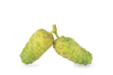 Naklejka premium Great morinda (Morinda citrifolia) isolated on white background.