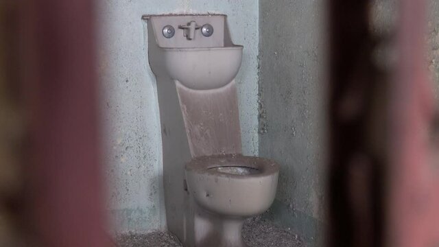 Combination sink and toilet on death row at Eastern State Penitentiary.