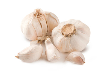 Garlic isolated on white background